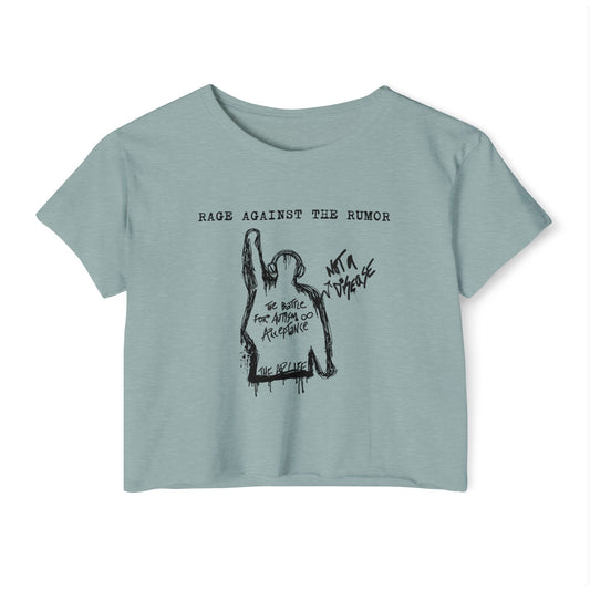 Rage Against the Rumor - The Battle for Autism Acceptance - Women's Crop Top Tee