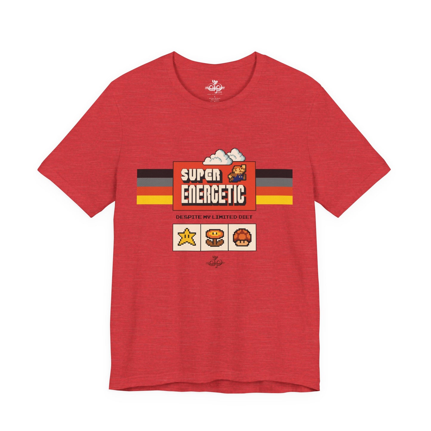 Super Energetic, Despite My Limited Diet - Adult Unisex Jersey Short Sleeve Tee