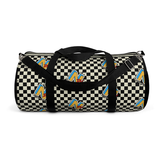 Checkered Pattern Duffel Bag - Trendy Gym, Travel, Sports Bag,Weekend Getaway, Fitness, Unisex, Stylish Luggage