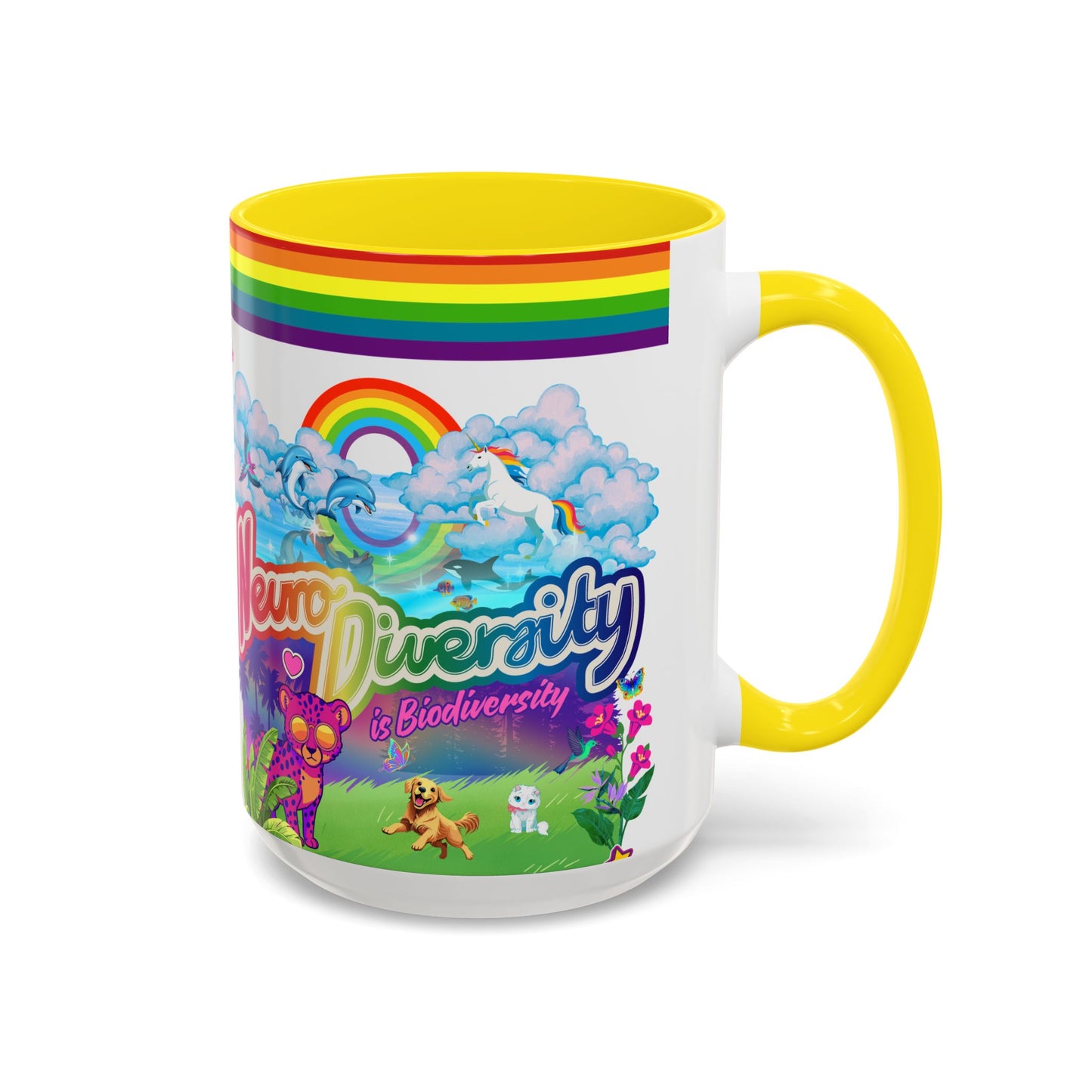 Neurodiversity is Biodiversity - Accent Coffee Mug (11, 15oz)