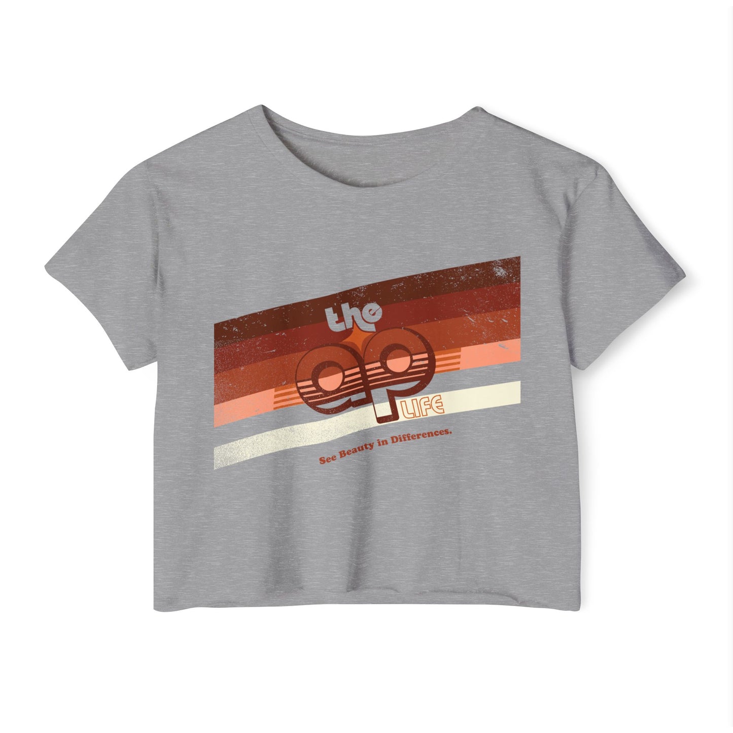 The AP Life - Retro Stripes - Women's Crop Top Tee