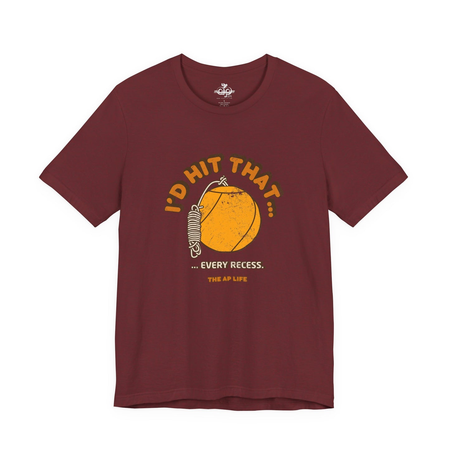 I'd Hit That Every Recess - Adult Unisex Jersey Short Sleeve Tee