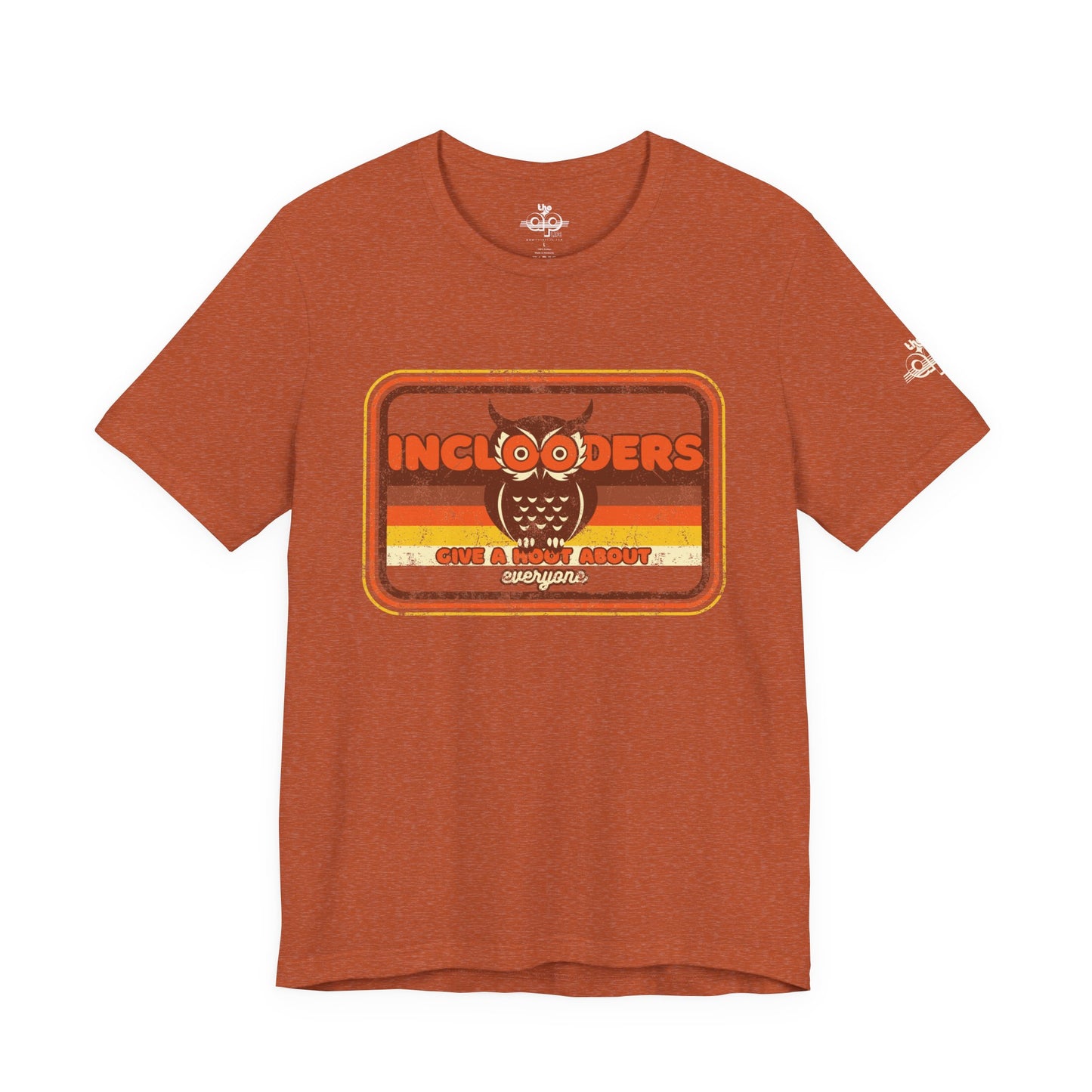 Inclooders Give a Hoot About Everyone - Adult Unisex Jersey Short Sleeve Tee