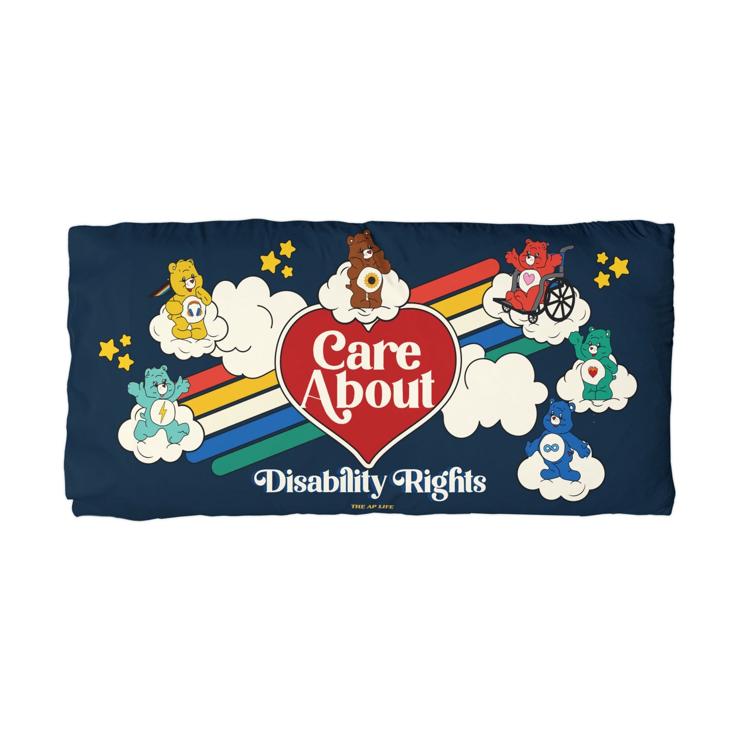 Care About Disability Rights - Retro 80s Vibe - Microfiber Pillowcase