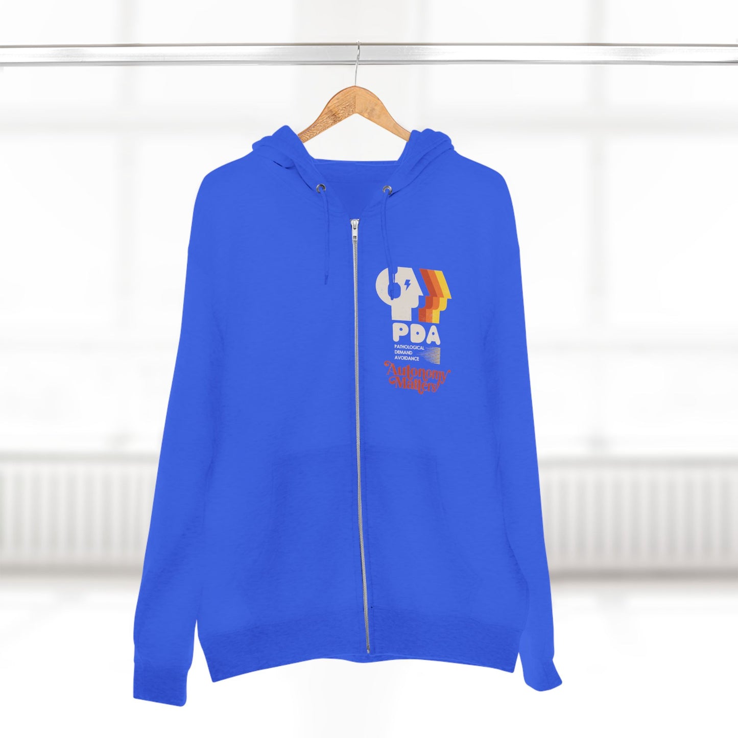 PDA - Pathological Demand Avoidance - Autonomy Matters - Adult Unisex Zip Hoodie