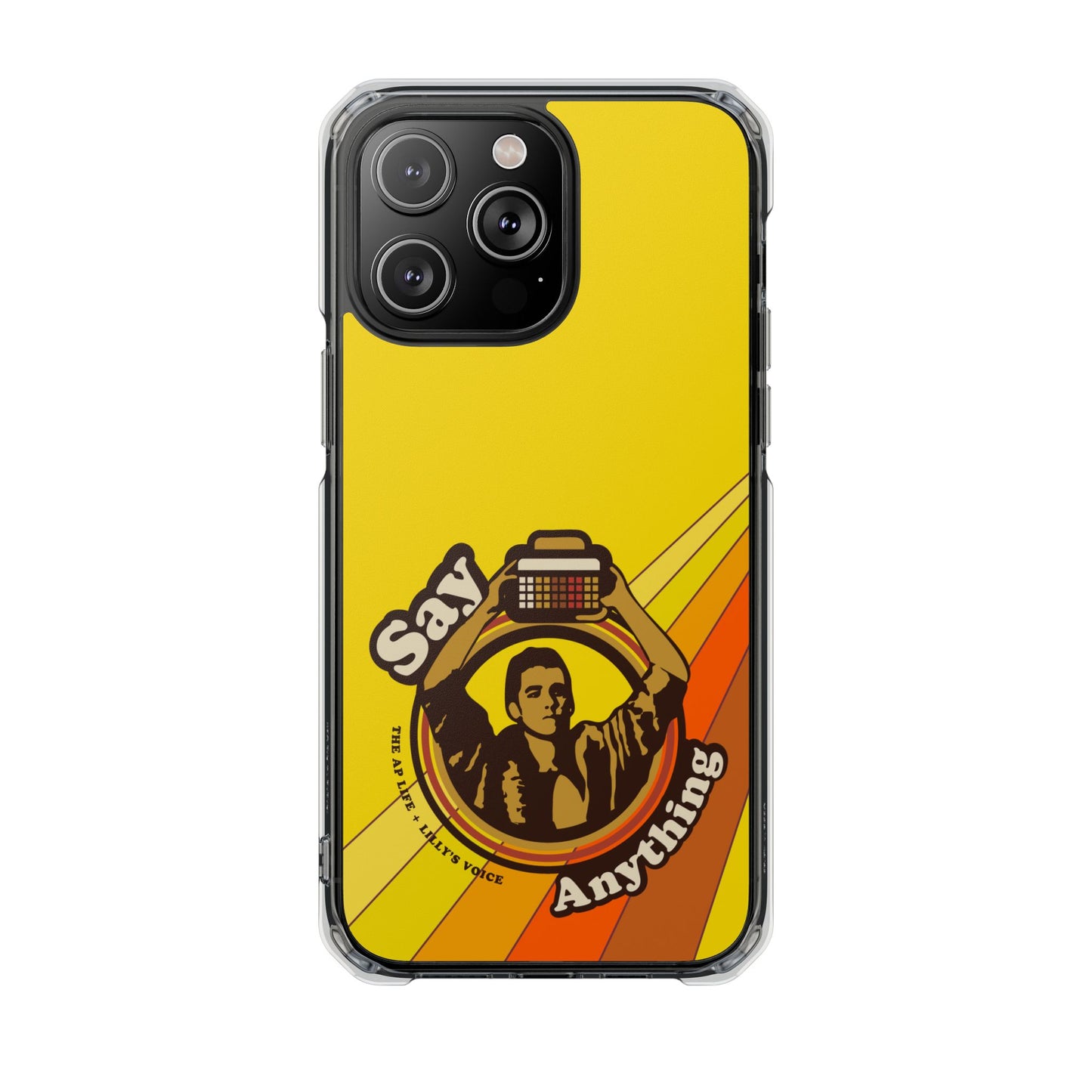 Say Anything - AAC - Lilly's Voice + The AP Life Collab - MagSafe® Clear Impact Case for iPhone