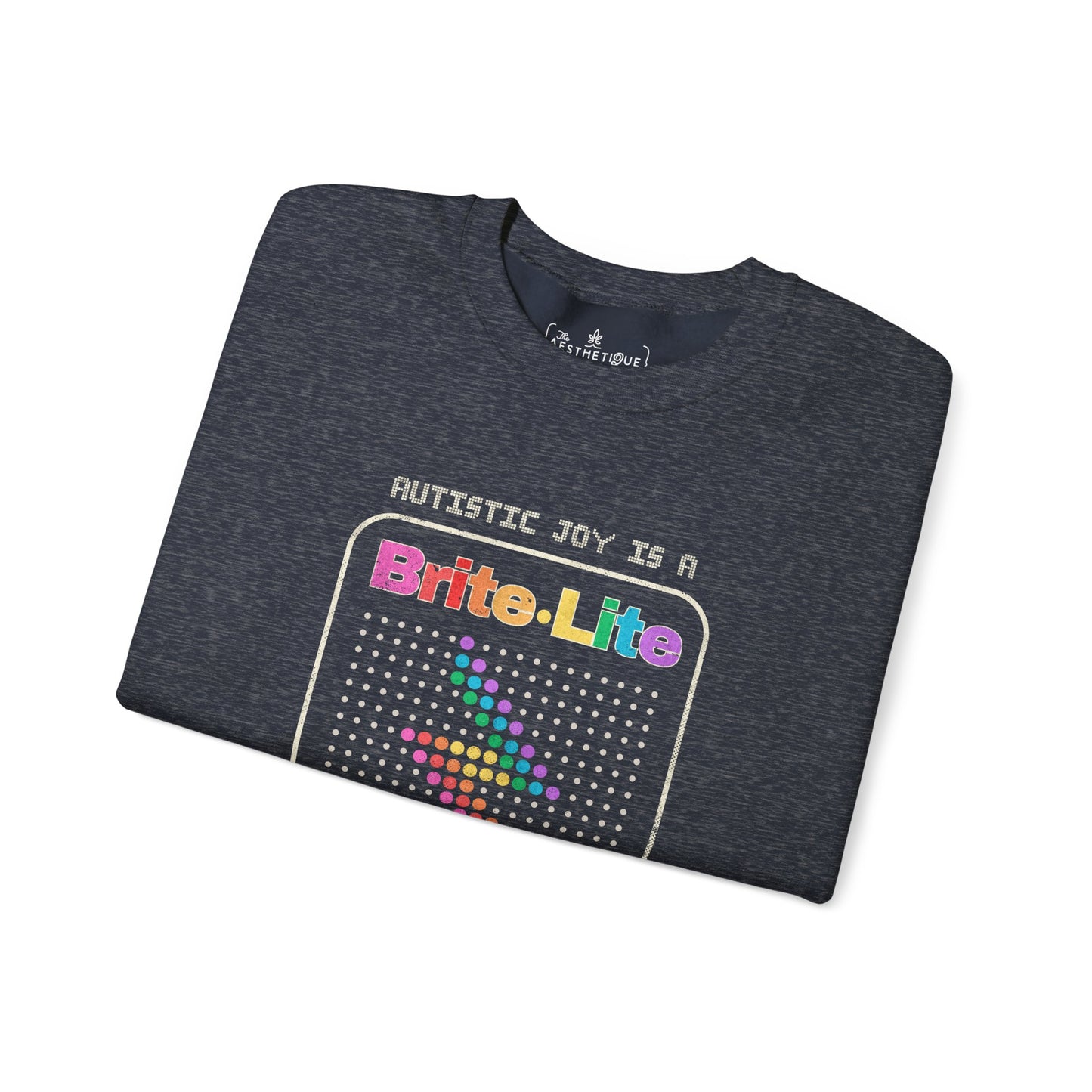 Autistic Joy is a Brite Lite - Adulte Unisex Heavy Blend™ Crewneck Sweatshirt