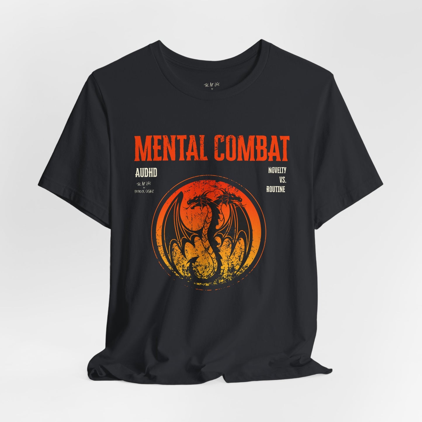 Mental Combat Dragon Tee, Unisex Jersey Tee, Gaming Shirt, Gifts for Gamers, Casual Wear, Fantasy Apparel, Geeky Fashion
