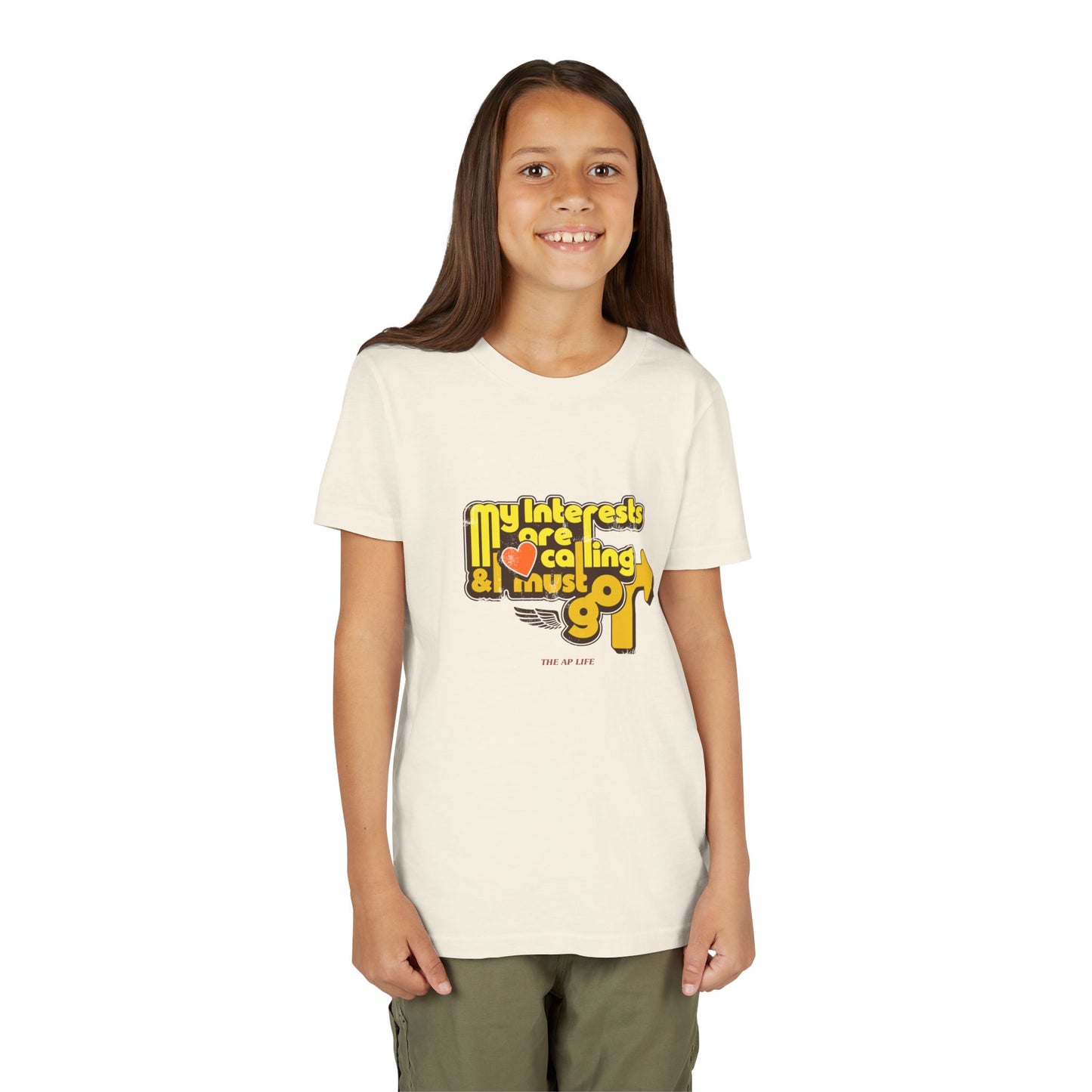 My Interests Are Calling & I Must Go - Unisex Youth Short Sleeve Tee