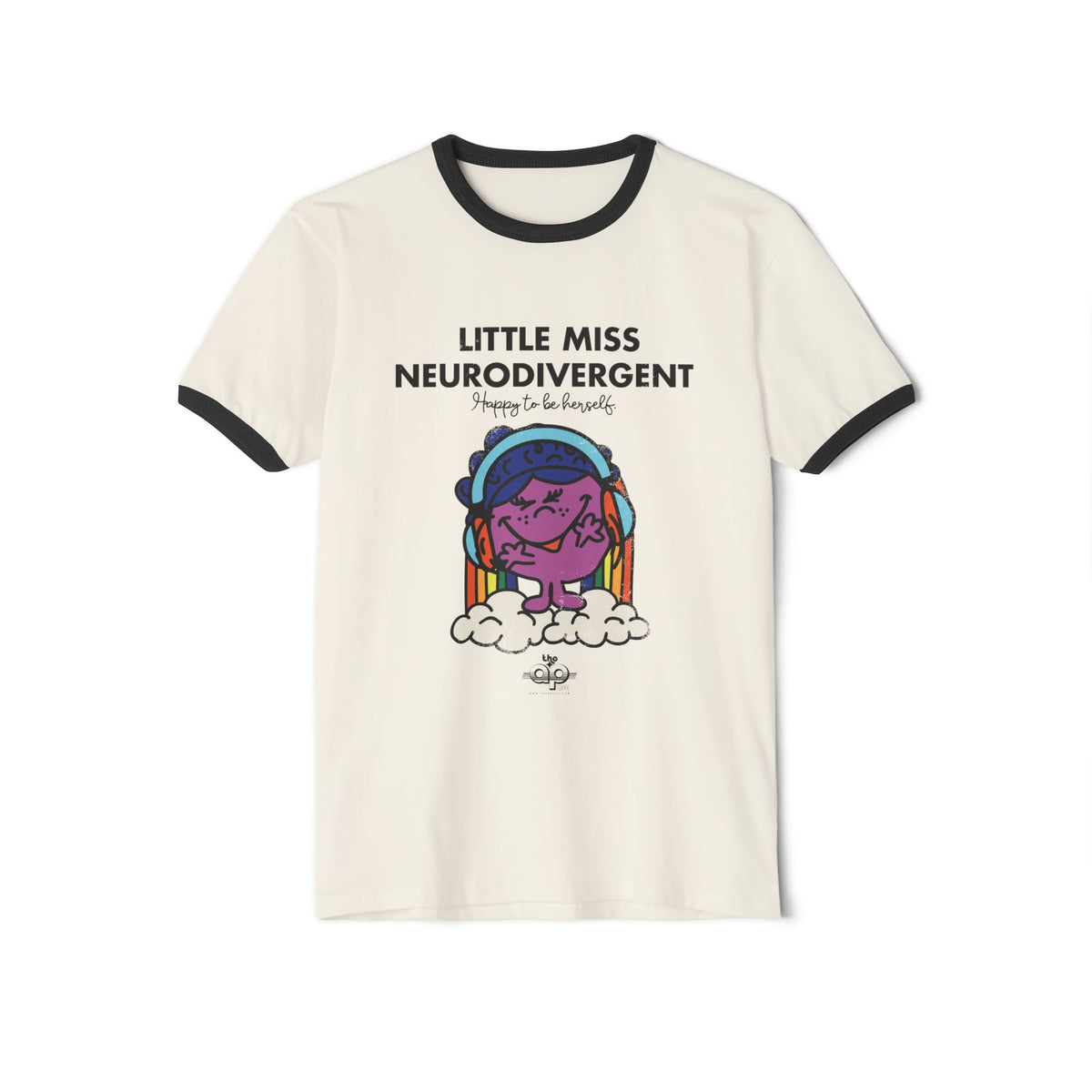 Little Miss Neurodivergent - Adult Unisex Cotton Ringer T-Shirt