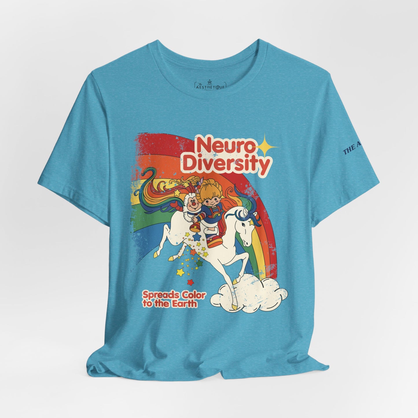 Neurodiversity Spreads Color to the Earth - Adult Unisex Jersey Short Sleeve Tee