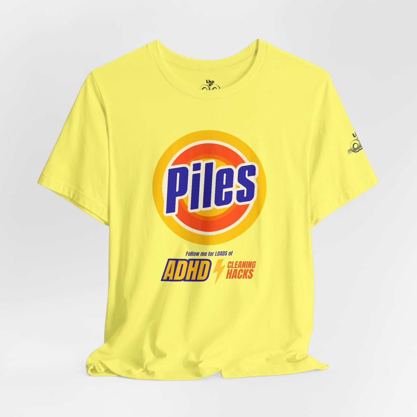 Piles - Loads of ADHD Cleaning Hacks - Adult Unisex Jersey Short Sleeve Tee