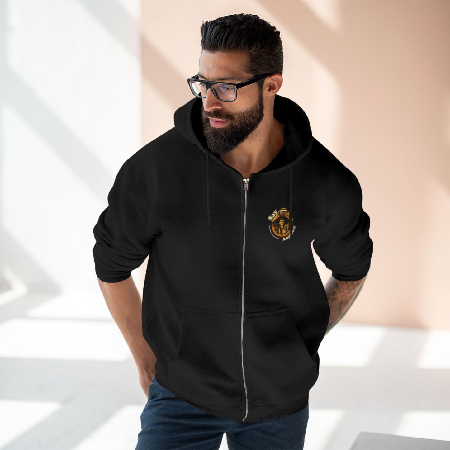 Say Anything - AAC- Lilly's Voice + The AP Life - Adult Unisex Zip Hoodie