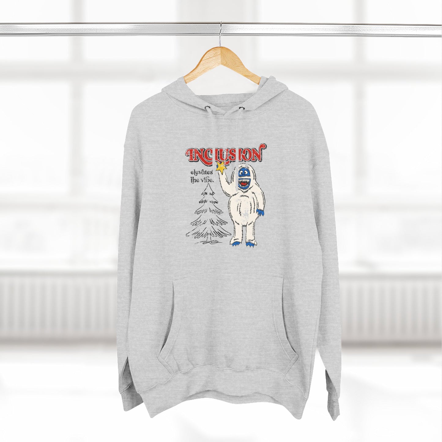 Inclusion Elevates the Vibe - Bumble - Adult Unisex Three-Panel Fleece Hoodie