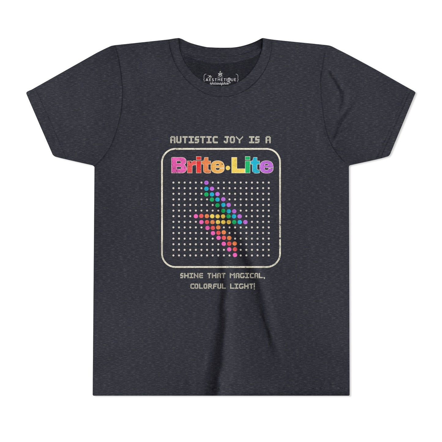 Autistic Joy is a Brite Lite - Youth Unisex Jersey Tee