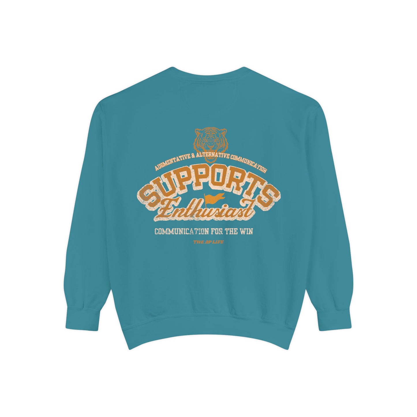 AAC Supports Team Enthusiast - Communication for the Win - Adult Unisex Sweatshirt