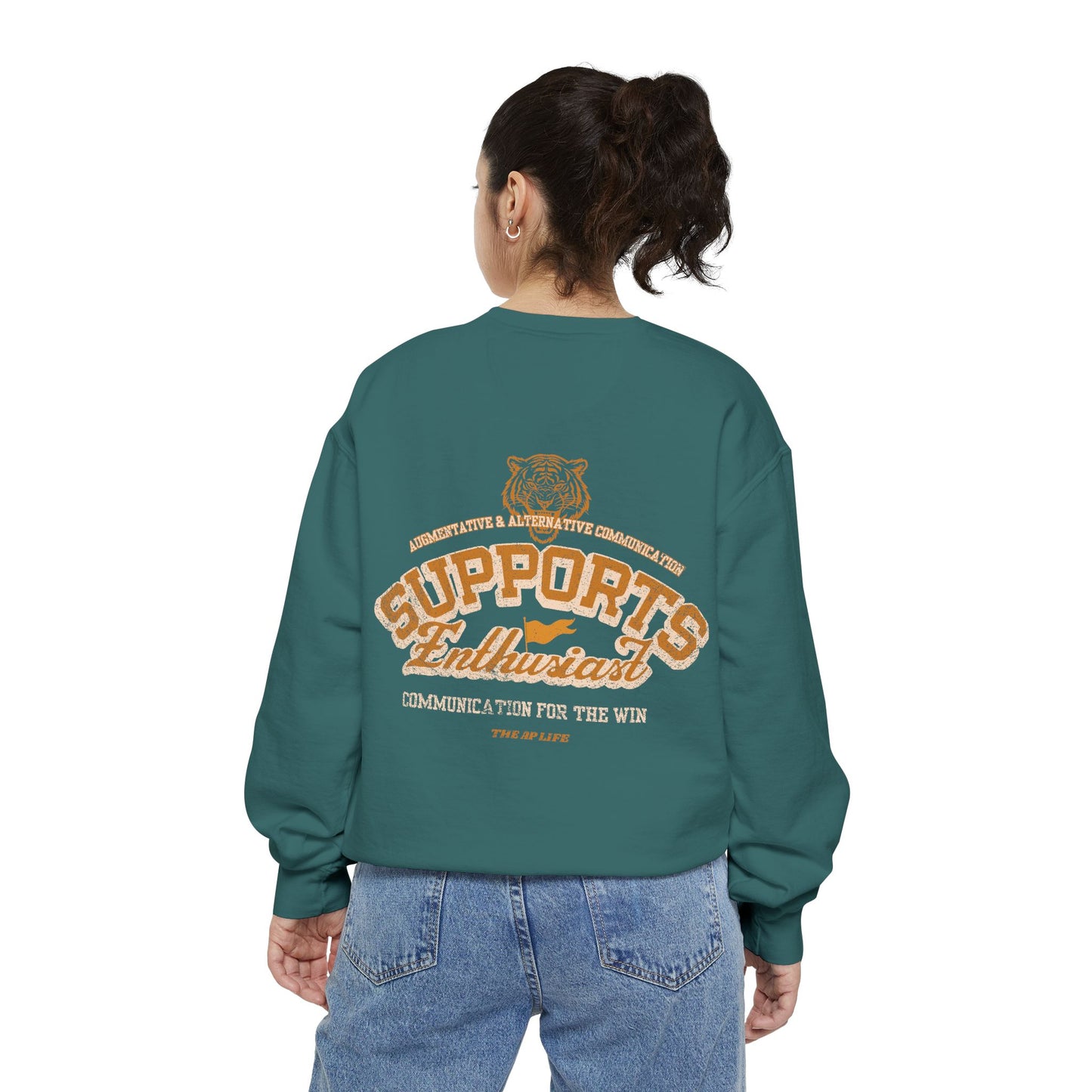AAC Supports Team Enthusiast - Communication for the Win - Adult Unisex Sweatshirt