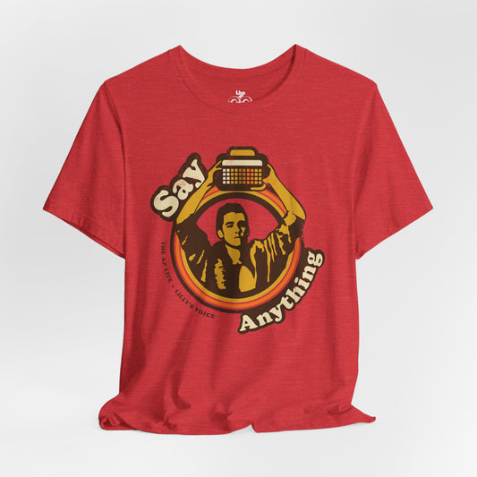 Say Anything AAC - Lilly's Voice Collab - Adult Unisex Jersey Short Sleeve Tee