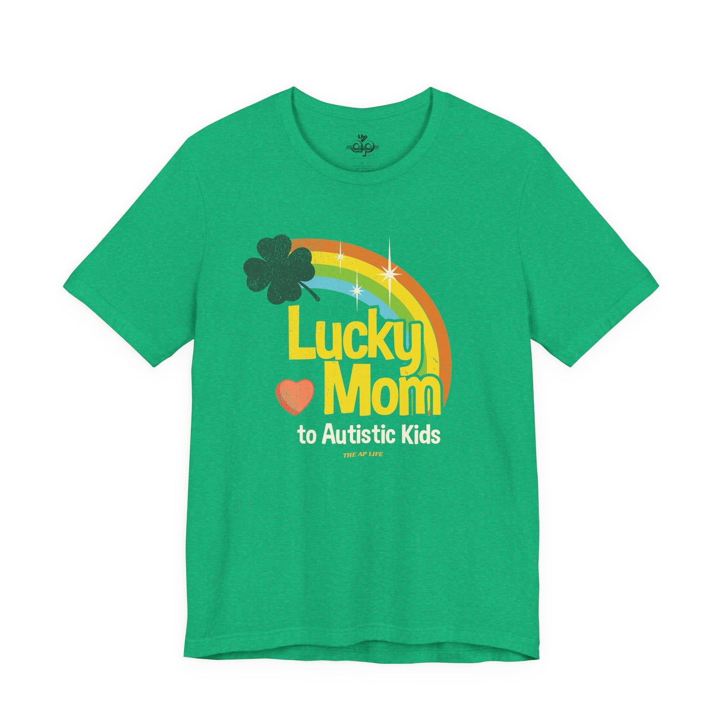 Lucky Mom to Autistic Kids - Adult Unisex Jersey Short Sleeve Tee