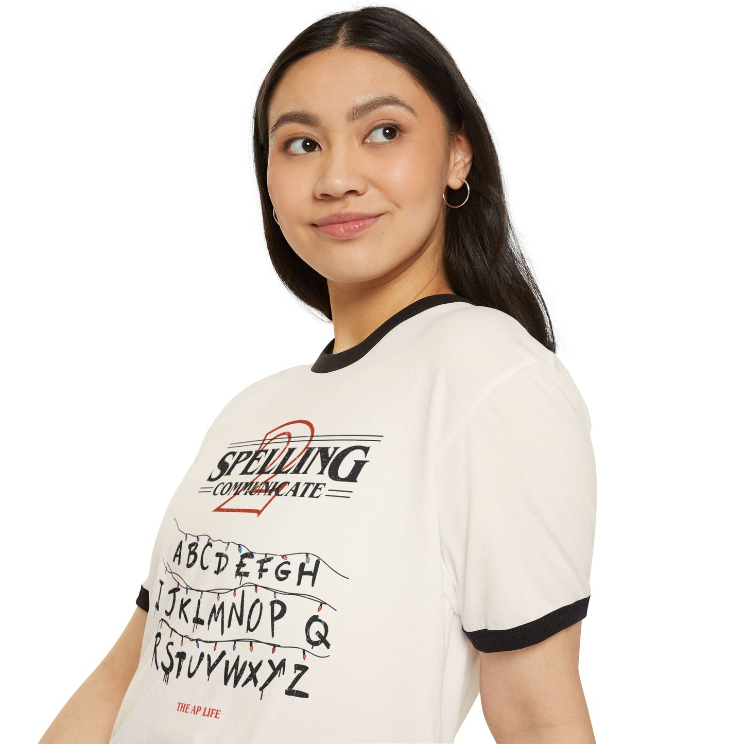 Spelling to Communicate - S2C - Adult Unisex Cotton Ringer T-Shirt