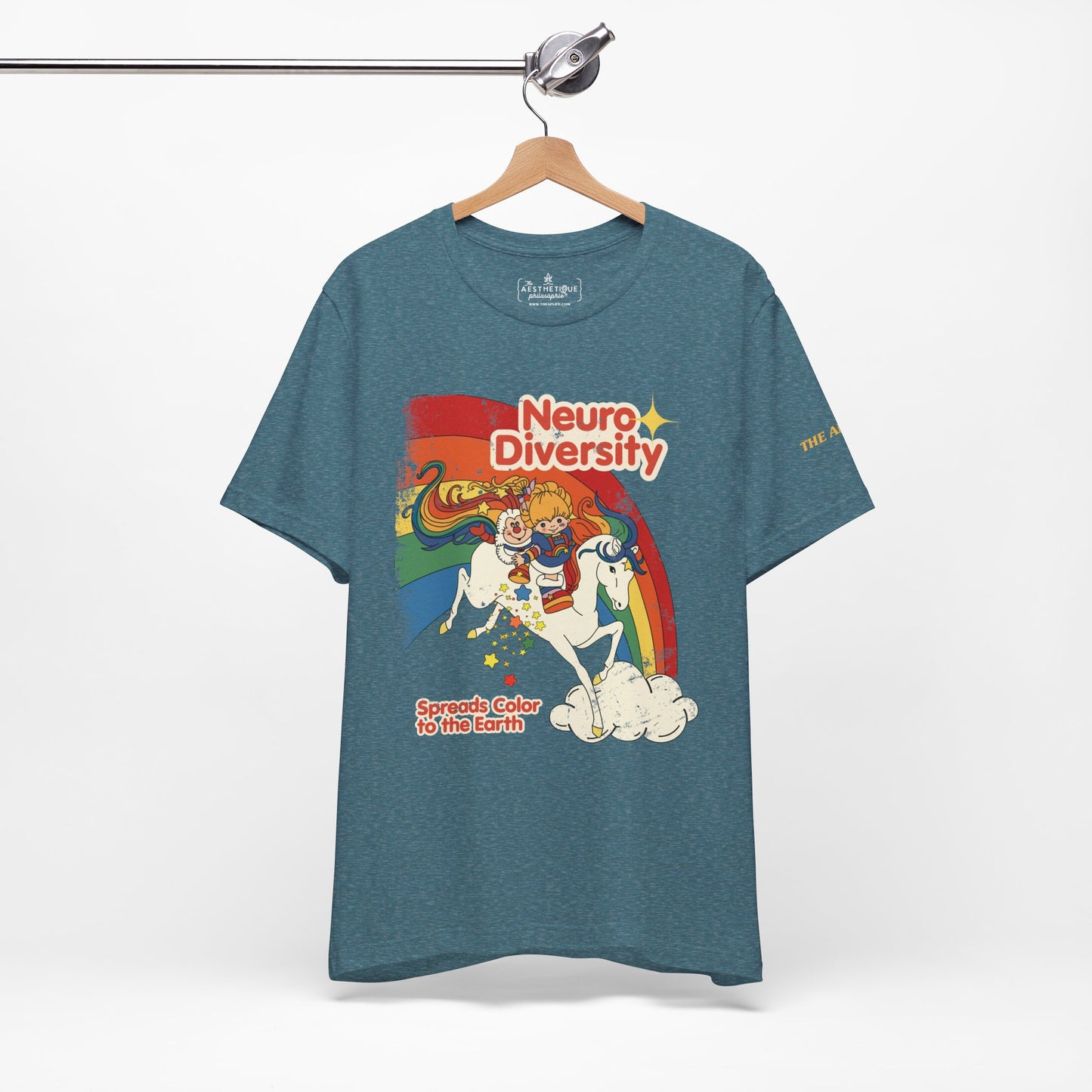 Neurodiversity Spreads Color to the Earth - Adult Unisex Jersey Short Sleeve Tee