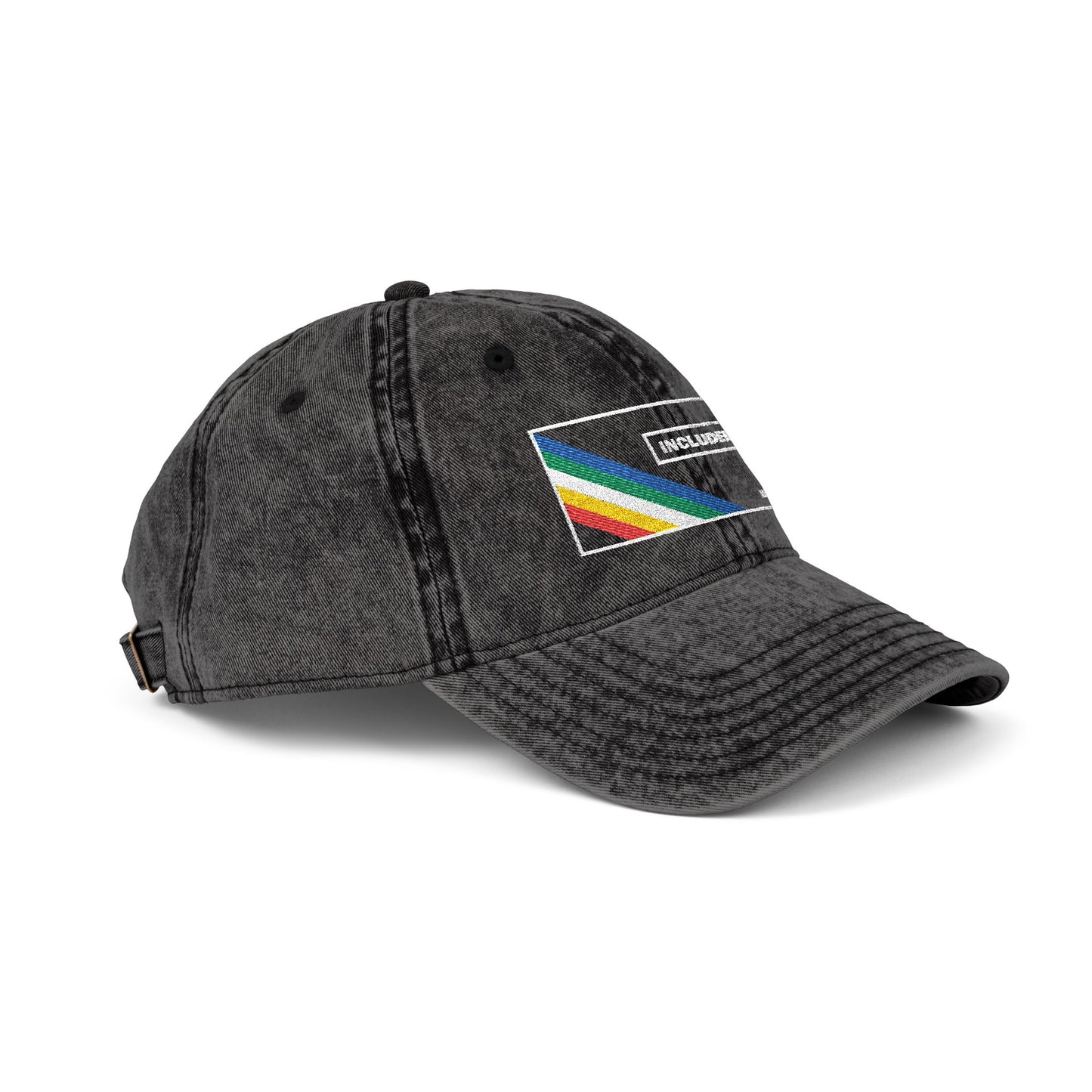 Includers Only - Disability Pride Flag - Vintage Cap (Embroidery)
