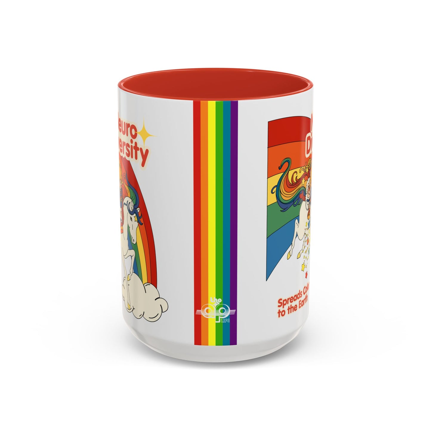 Neurodiversity Spreads Color to the Earth - Accent Coffee Mug (11, 15oz)