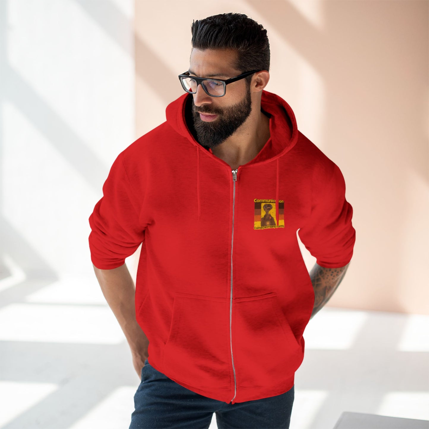 Communication Comes in Many Forms - Adult Unisex Zip Hoodie