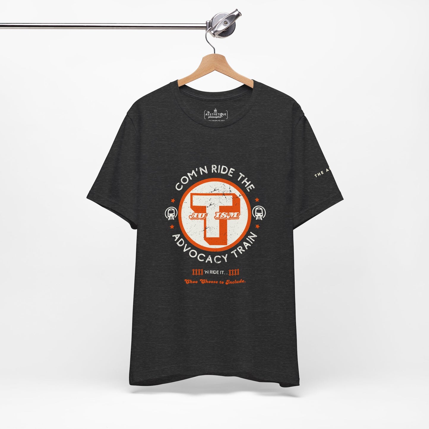 C'mon Ride The Autism Advocacy Train - Adult Unisex Jersey Tee
