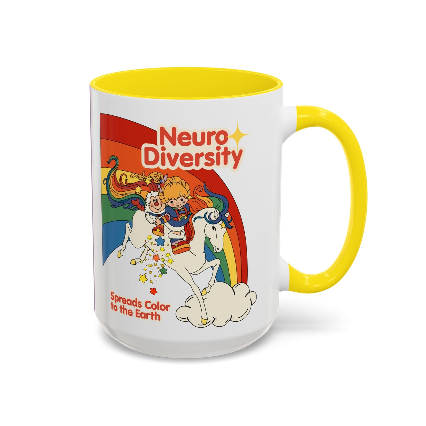 Neurodiversity Spreads Color to the Earth - Accent Coffee Mug (11, 15oz)