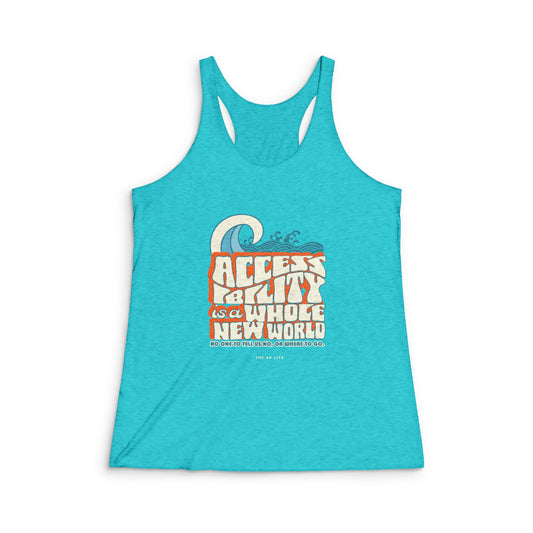 Accessibility Is A Whole New World - Fundraiser Women's Tank Top