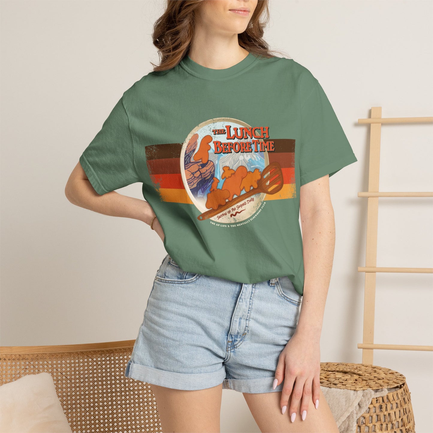 The Lunch Before Time- Serving Up the Sequels Daily - Adult Unisex Garment-Dyed T-shirt - Collab Design with TMEC