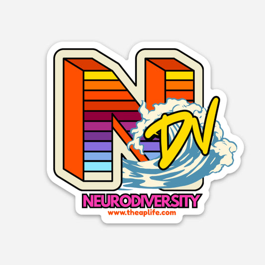 NDV - Neurodiversity - Wave - Vinyl Die-Cut Sticker