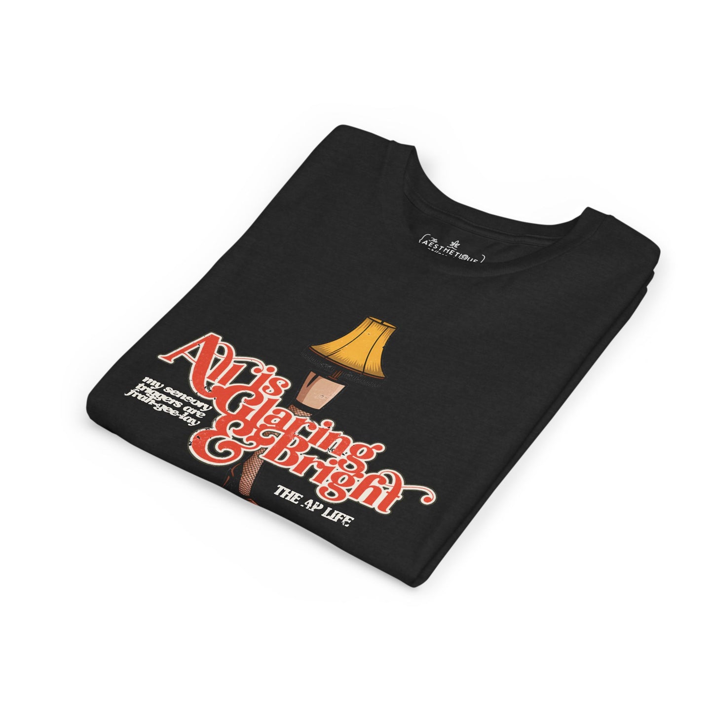 All is Glaring & Bright - Leg Lamp - Sensory Triggers - Youth Short Sleeve Tee