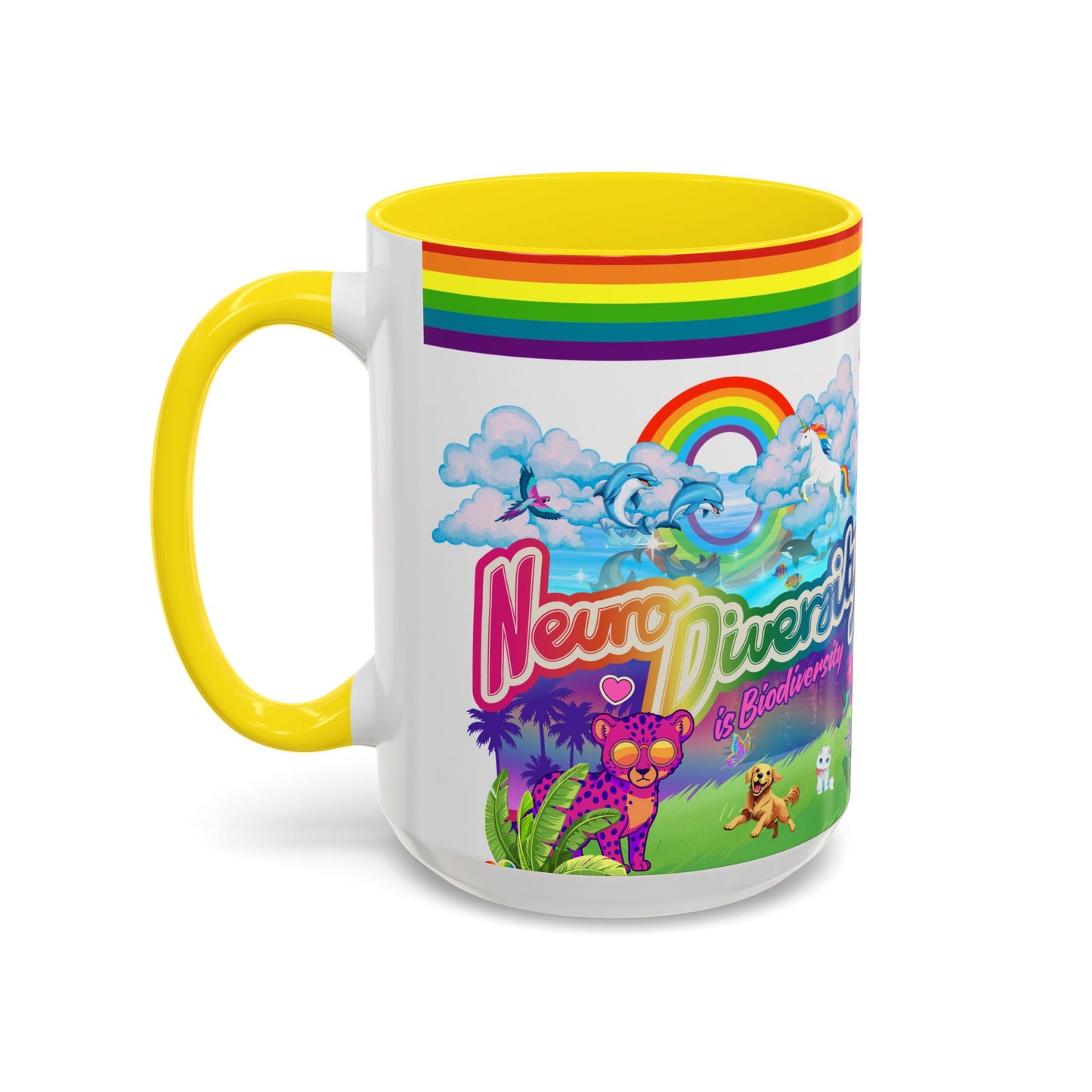 Neurodiversity is Biodiversity - Accent Coffee Mug (11, 15oz)