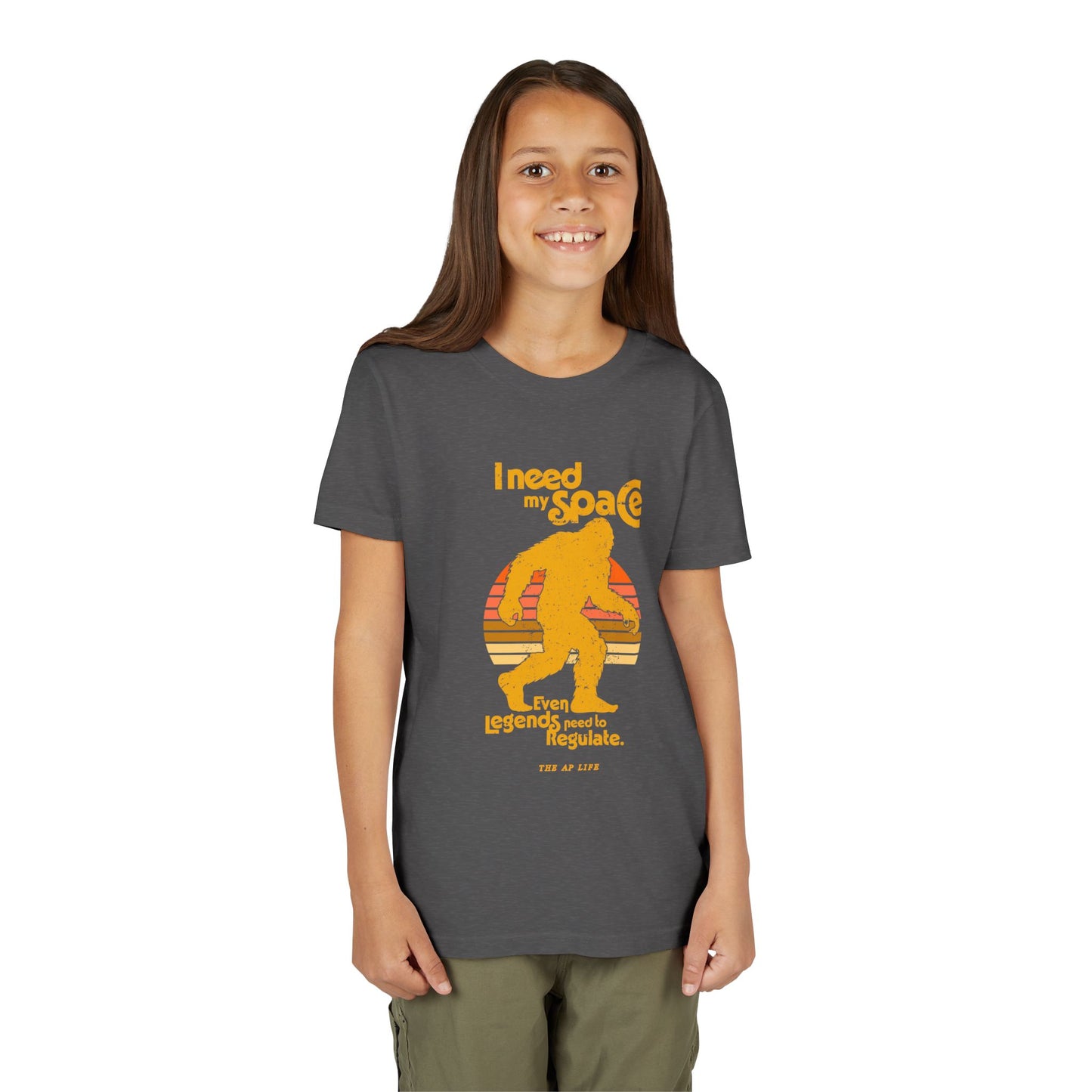 I Need My Space (Legends Need to Regulate Too) Bigfoot - Youth Unisex Jersey Tee