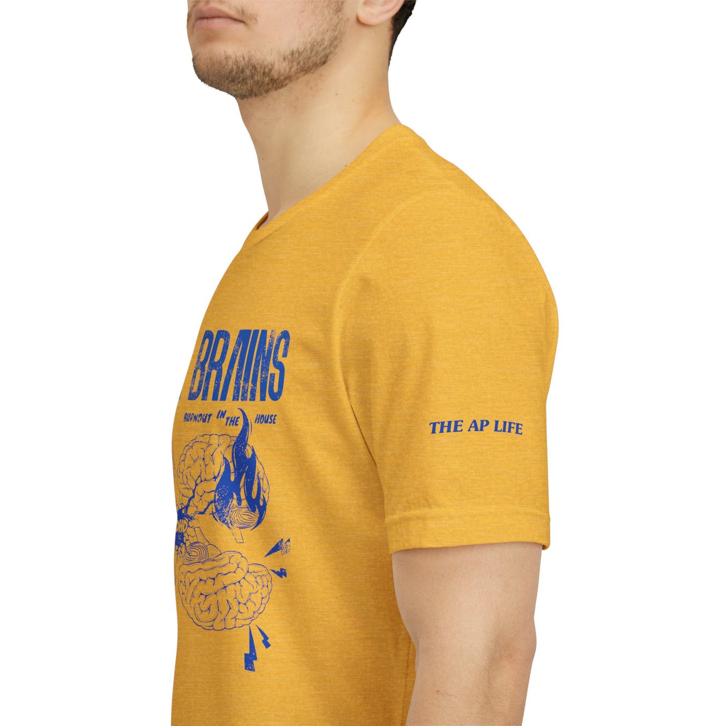 Taxing Brains - Burnout in the House - AuDHD - Adult Unisex Jersey Tee