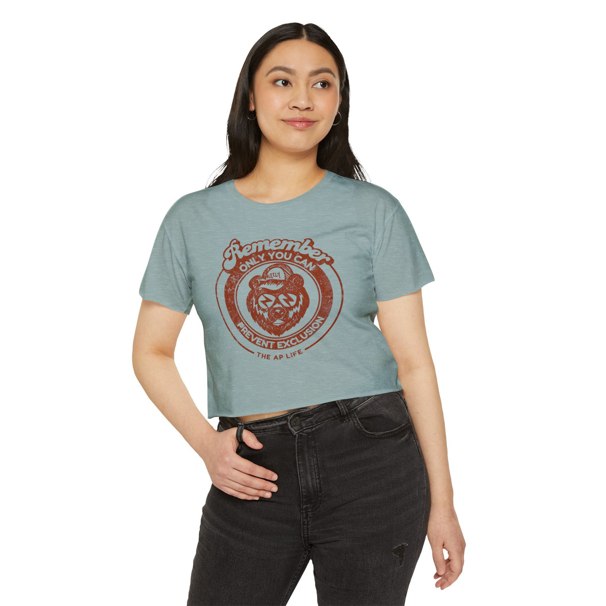 Remember, Only YOU Can Prevent Exclusion - Rizzly Bear Advocate - Women's Crop Top