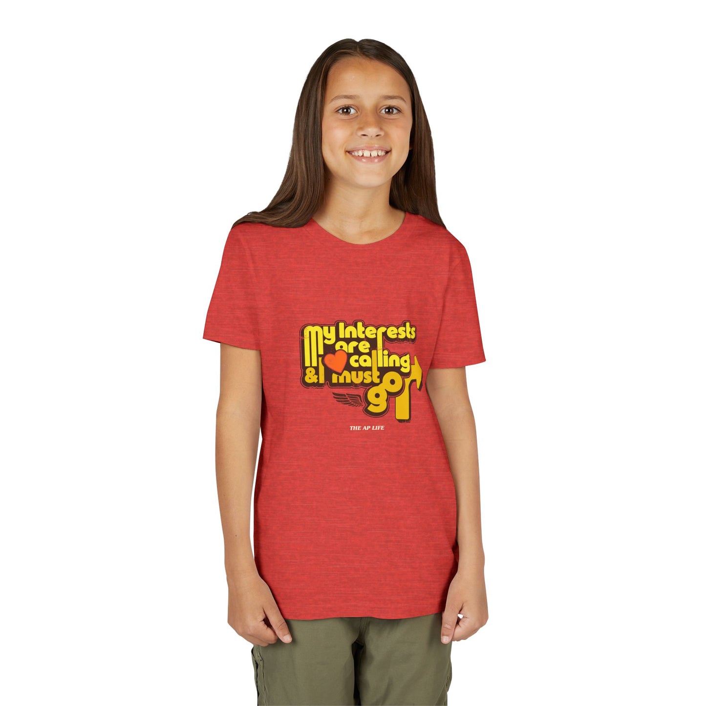 My Interests Are Calling & I Must Go - Unisex Youth Short Sleeve Tee