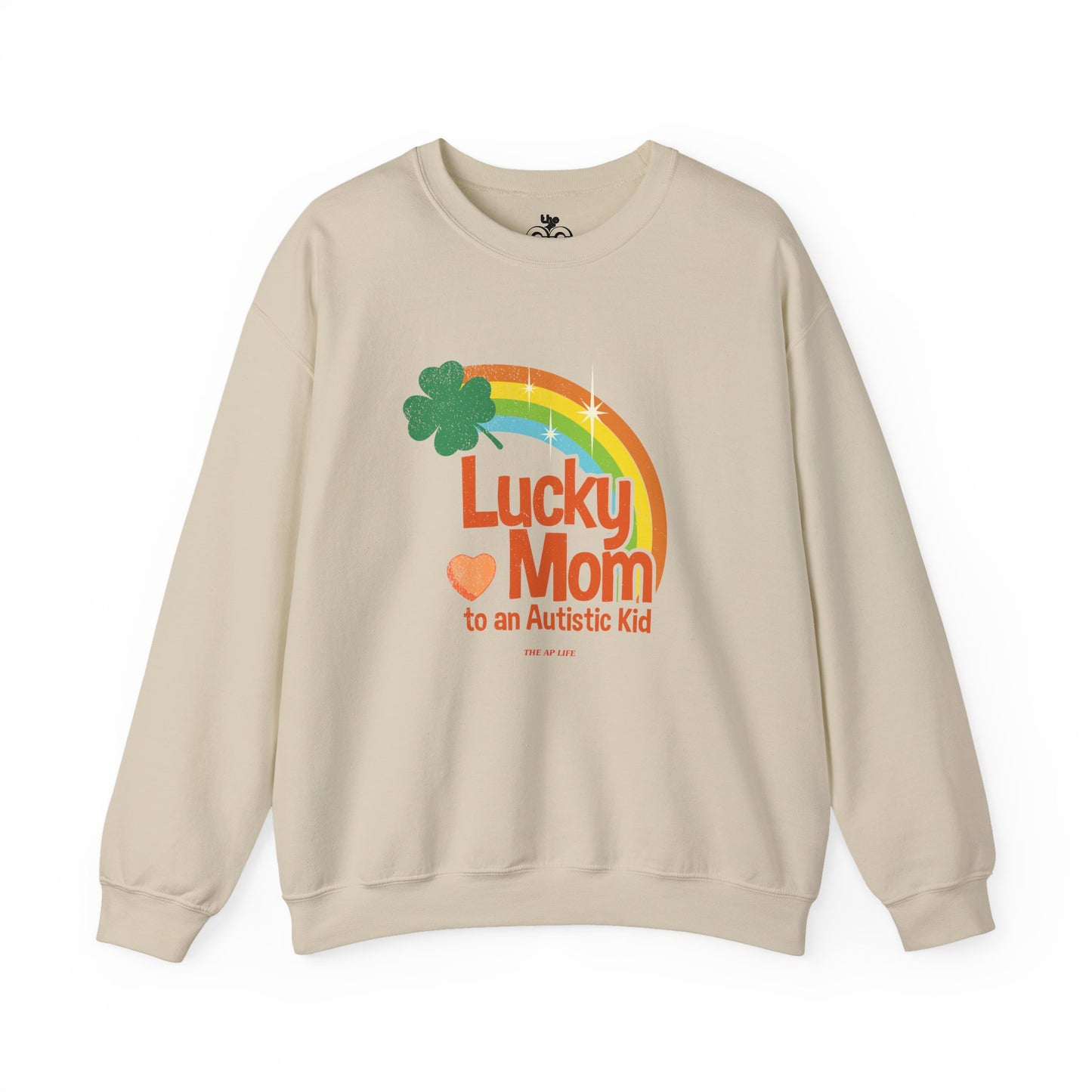 Lucky Mom to an Autistic Kid - Adult Unisex Heavy Blend™ Crewneck Sweatshirt