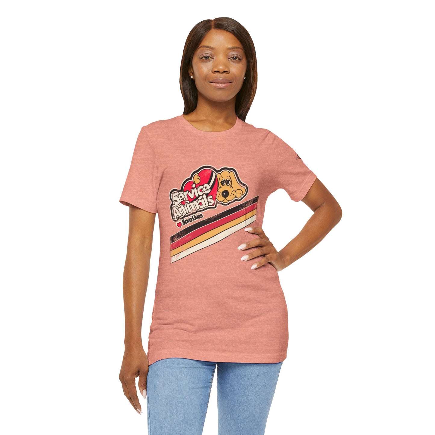 Service Animals Save Lives - Adult Unisex Jersey Short Sleeve Tee
