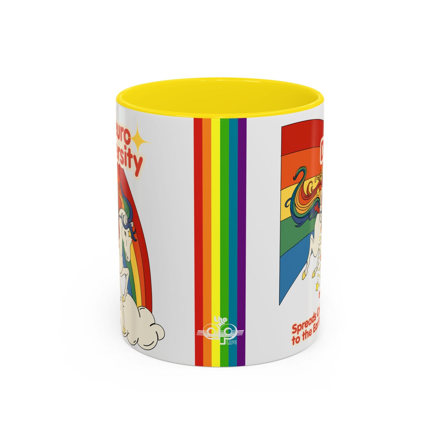 Neurodiversity Spreads Color to the Earth - Accent Coffee Mug (11, 15oz)