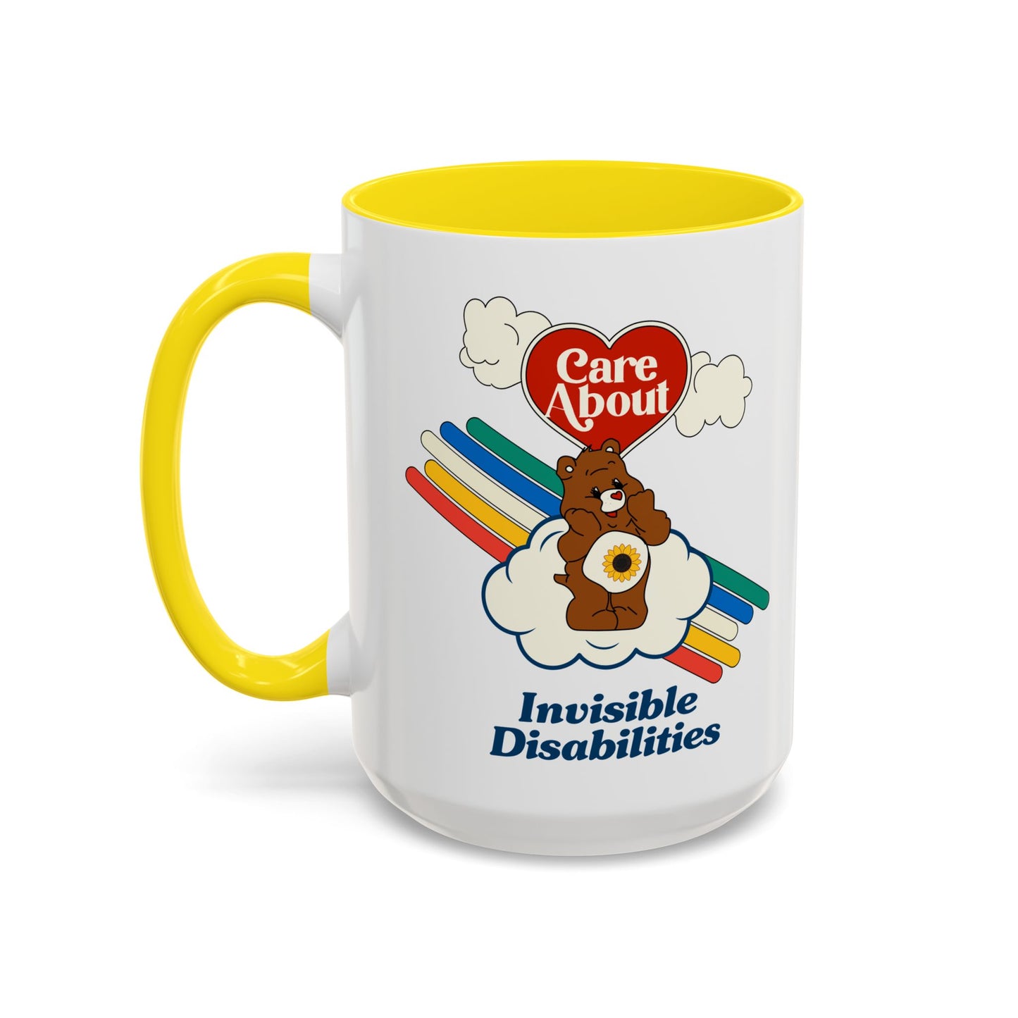 Care About Invisible Disabilities - Disability Rights - Accent Coffee Mug (11, 15oz)