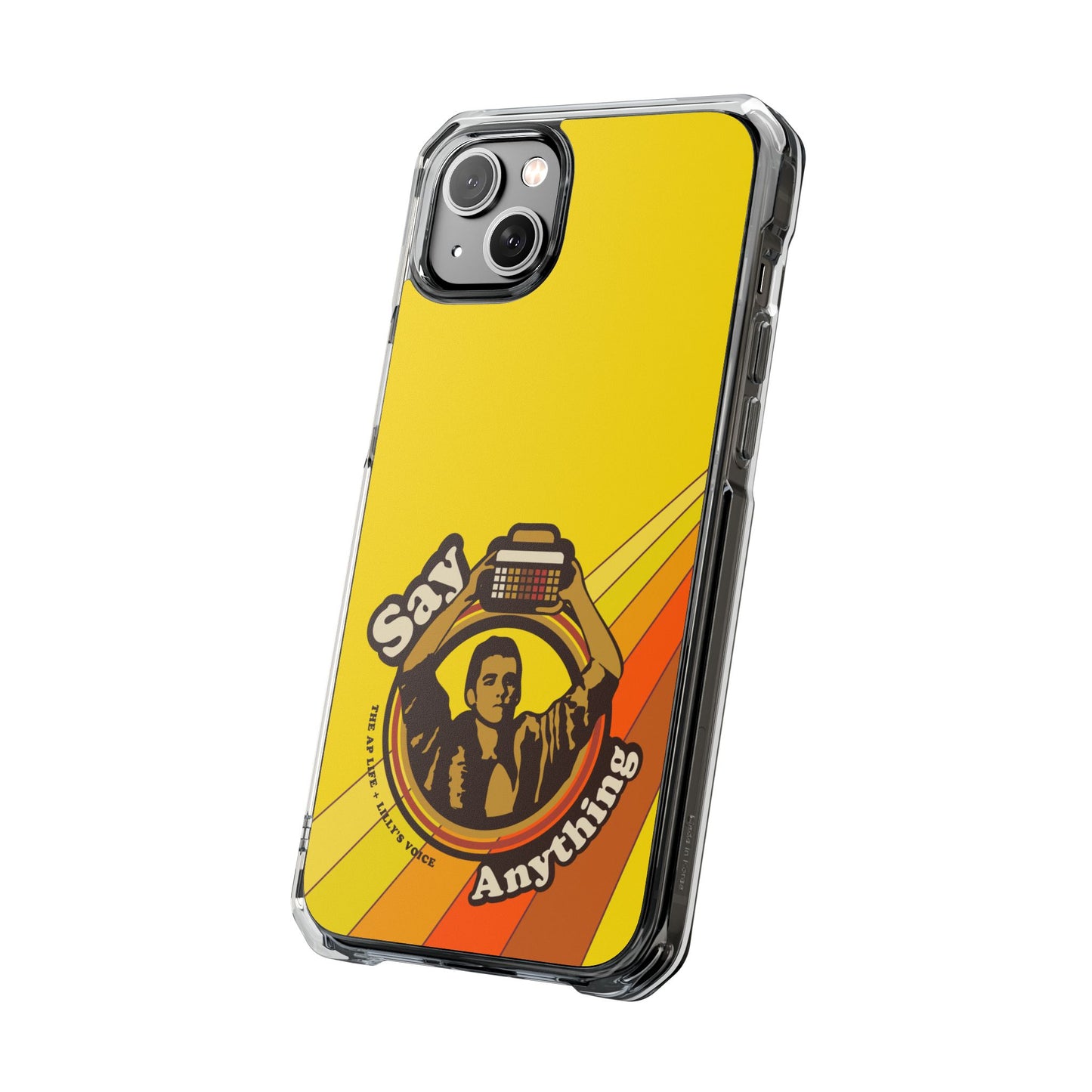 Say Anything - AAC - Lilly's Voice + The AP Life Collab - MagSafe® Clear Impact Case for iPhone