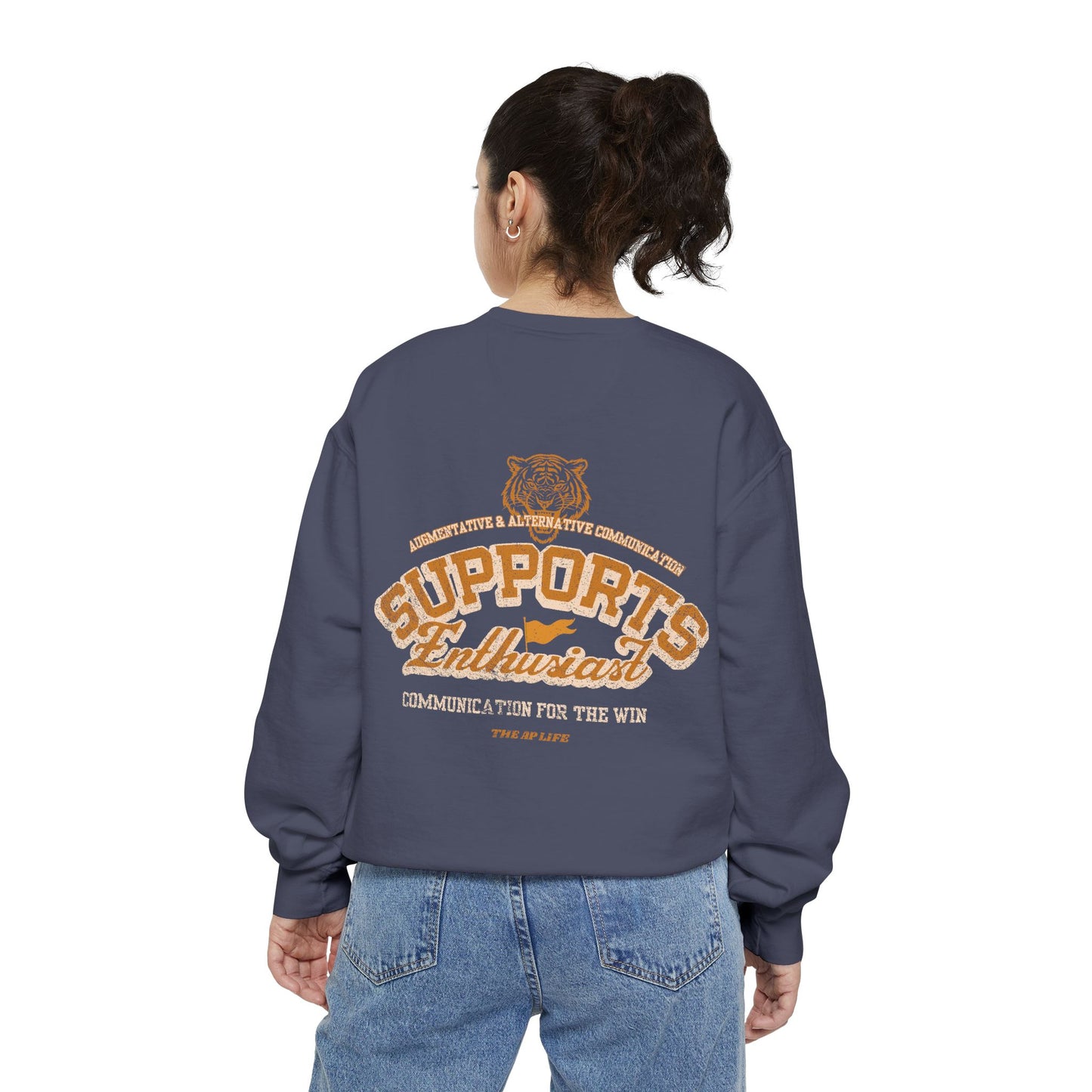 AAC Supports Team Enthusiast - Communication for the Win - Adult Unisex Sweatshirt