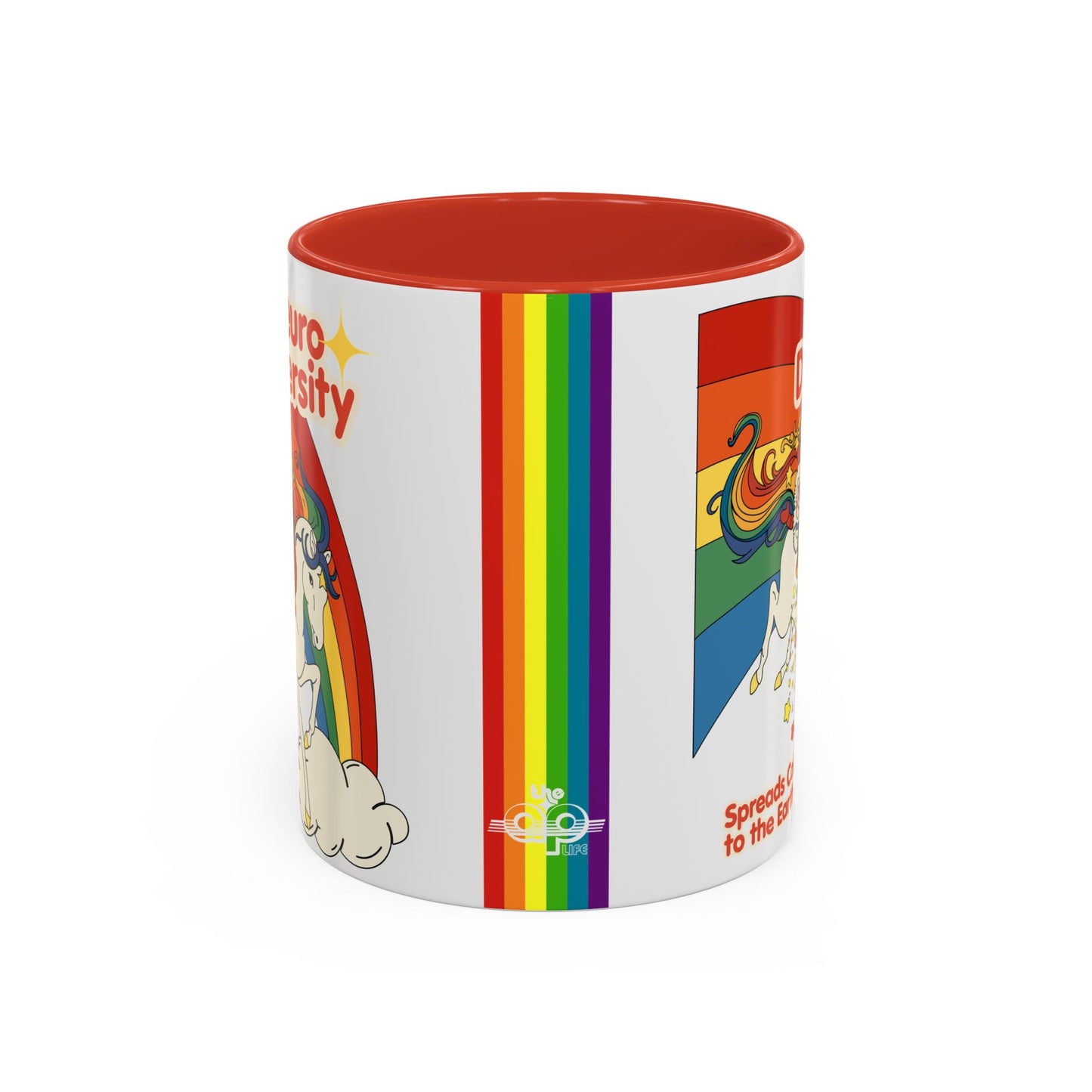 Neurodiversity Spreads Color to the Earth - Accent Coffee Mug (11, 15oz)