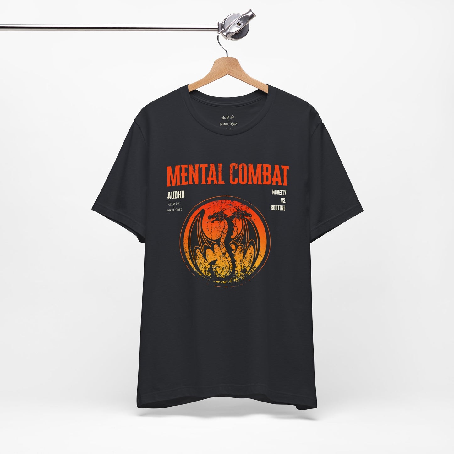 Mental Combat Dragon Tee, Unisex Jersey Tee, Gaming Shirt, Gifts for Gamers, Casual Wear, Fantasy Apparel, Geeky Fashion