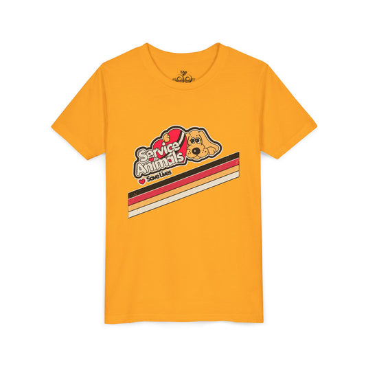 Service Animals Save Lives - Youth Unisex Short Sleeve Tee