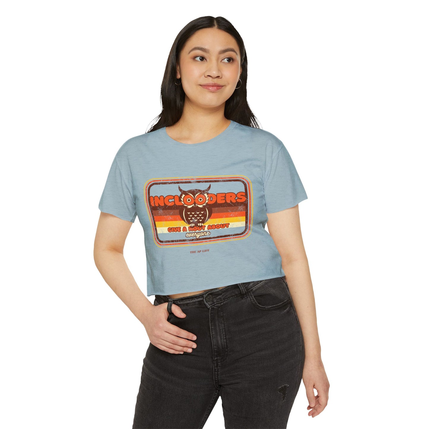 Inclooders Give a Hoot About Everyone - Women's Cropped Tee