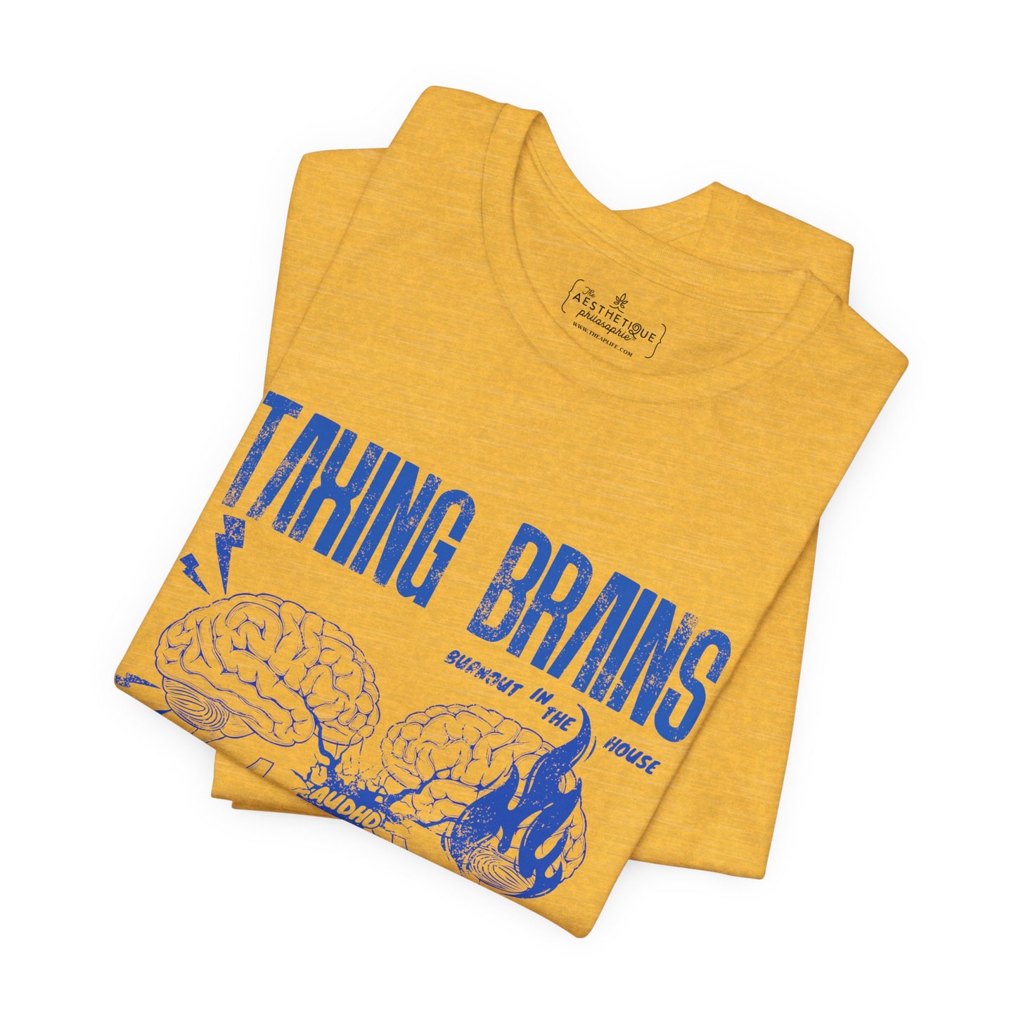 Taxing Brains - Burnout in the House - AuDHD - Adult Unisex Jersey Tee